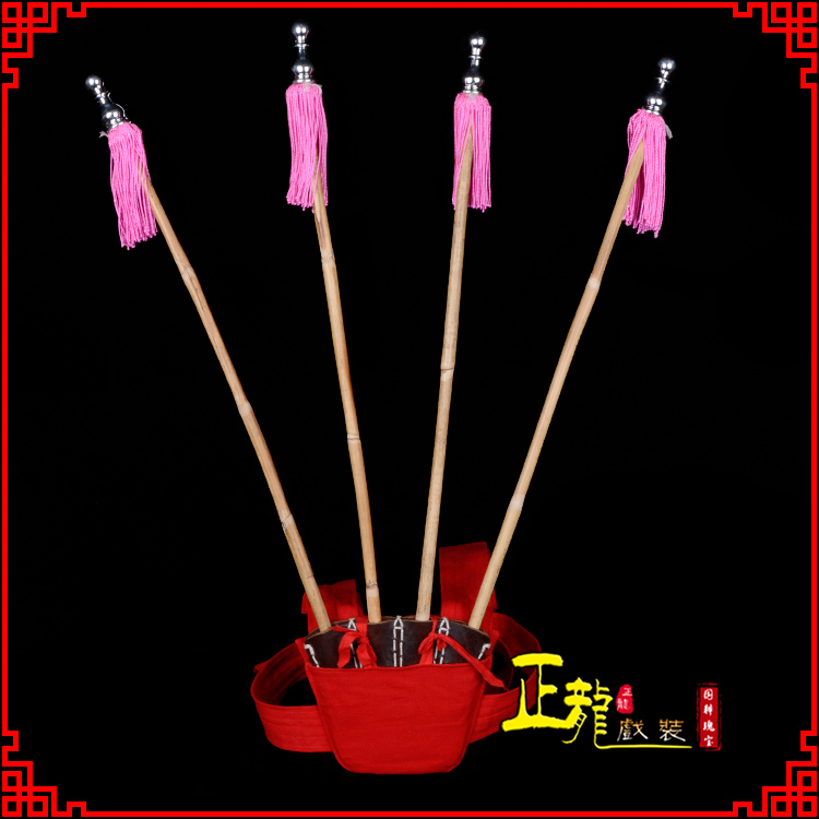 薛城戏装戏曲用品靠旗男女大靠 靠板 正宗牛皮旗杆旗架