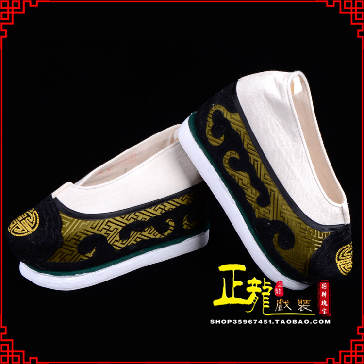 薛城戏鞋方口鞋老生鞋老旦鞋三义斋纸底内高福字履