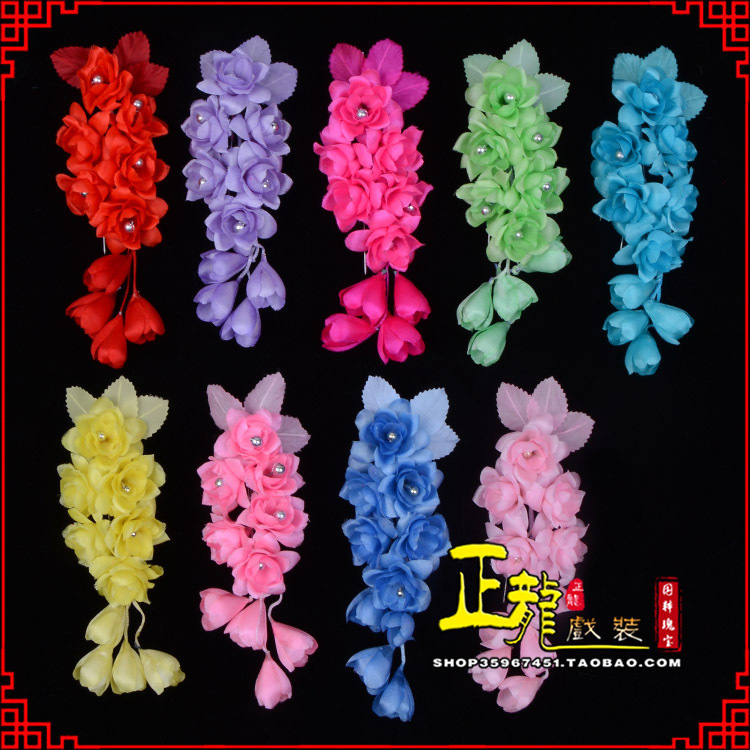 薛城鬓花头饰小花头花 真丝绢花